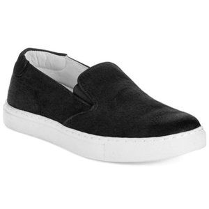 Kenneth Cole King Womens Sneaker Black Haircalf Fashion Slip On Shoes size 8